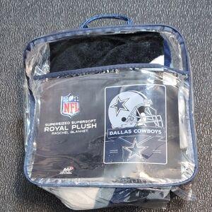 NFL Dallas Cowboys Supersized Royal Plush Raschel Blanket